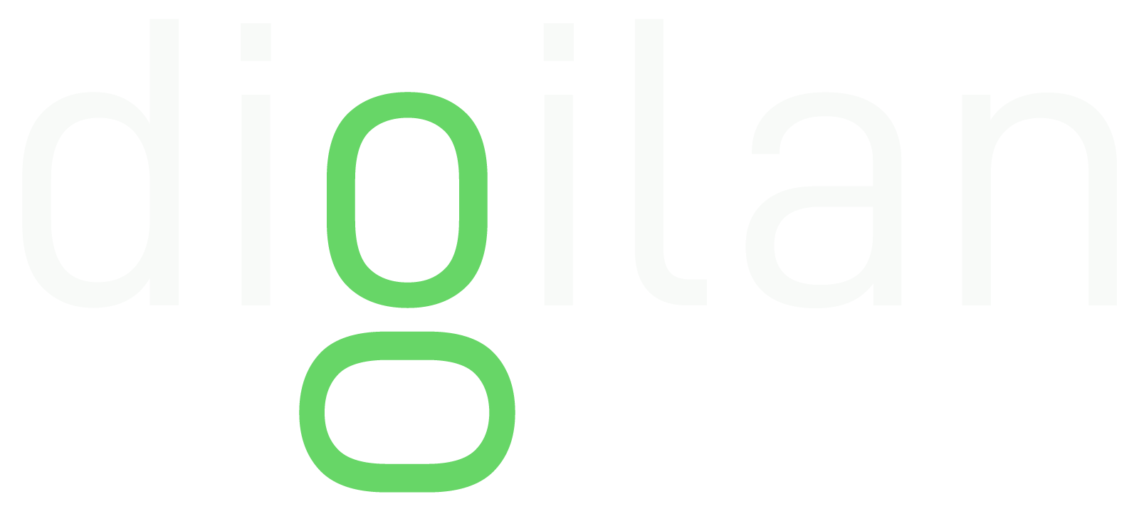 Digilan-Logo ohne Slogan für dunkle Hintergründe