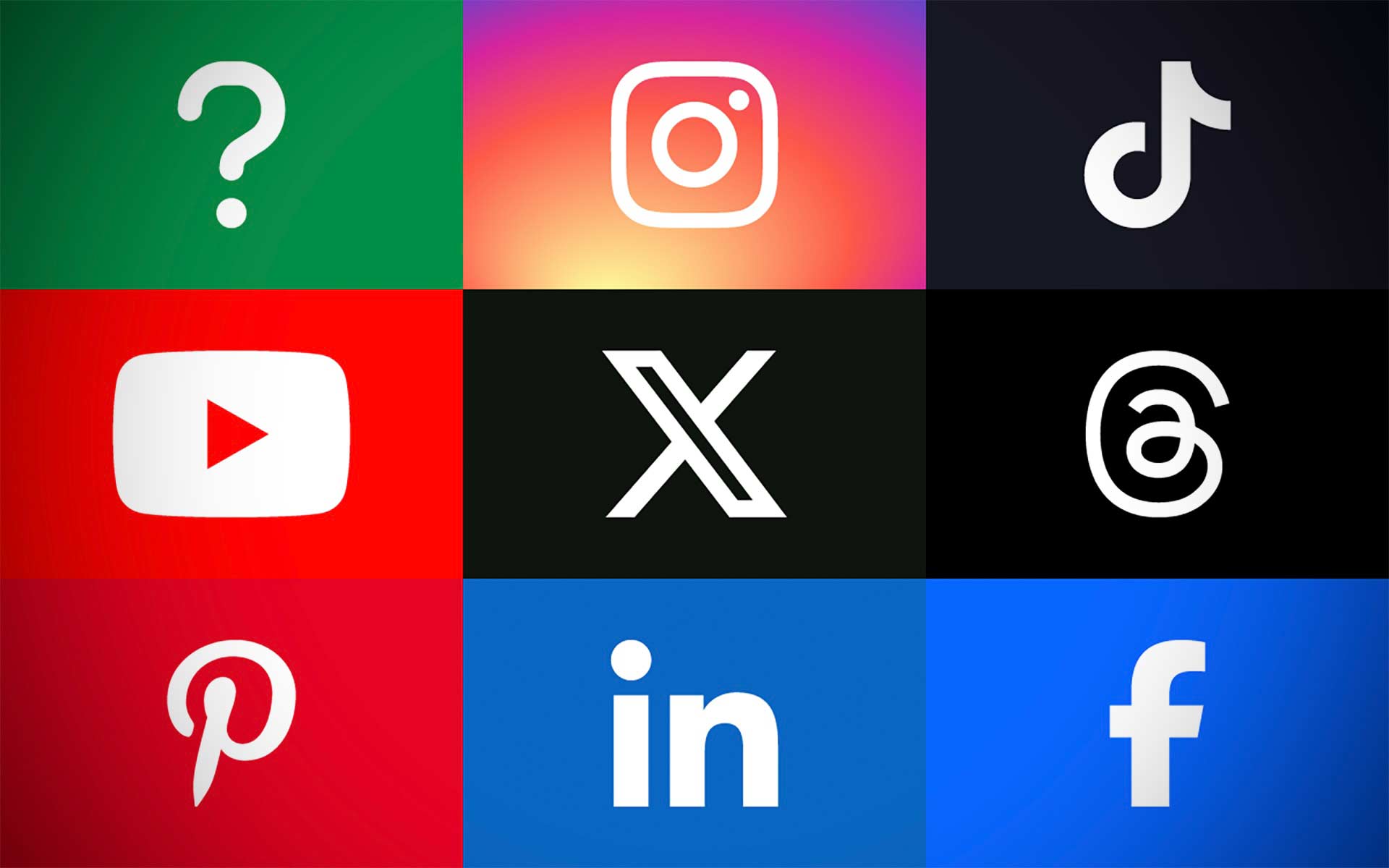 Logos populärer Social-Media-Plattformen